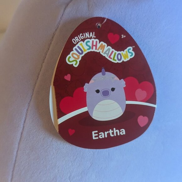 NWT 12" Eartha Purple Seahorse Squishmallows Plush Stuffed Animal Sea Life Tiara - Picture 9 of 10